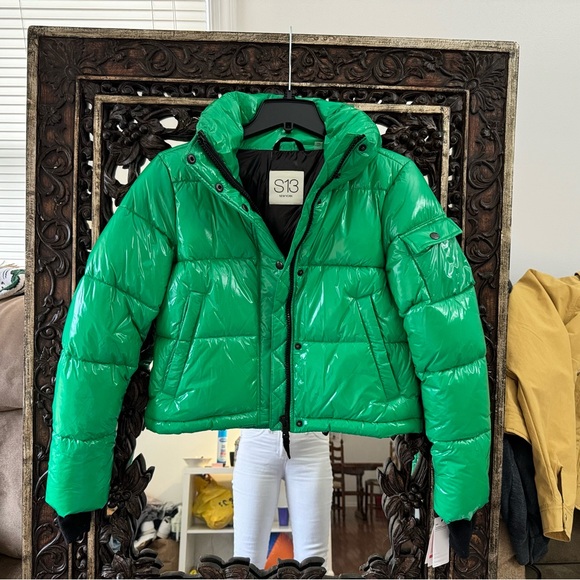 S13 Green Puffer Jacket - Picture 1 of 3
